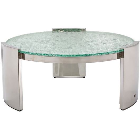 Picture of BUB coffee table clear/stainless steel - dia 93cm