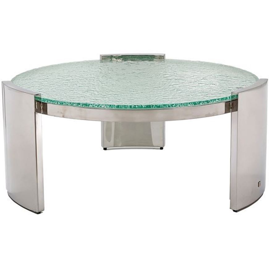 Picture of BUB coffee table clear/stainless steel - dia 93cm