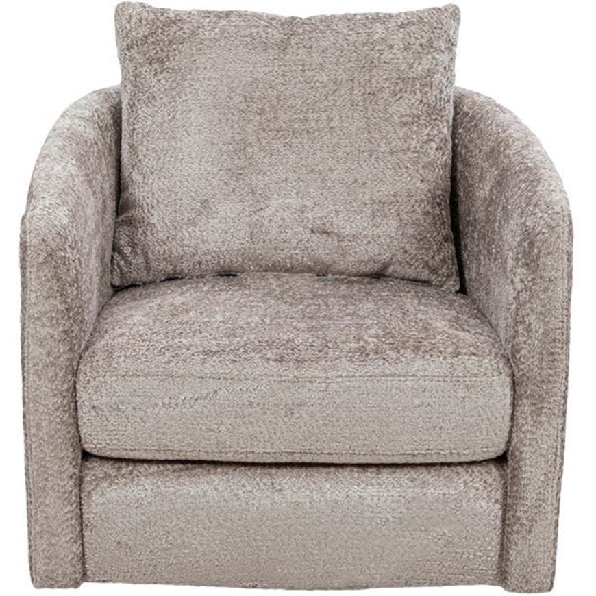 Picture of LORIK swivel armchair taupe