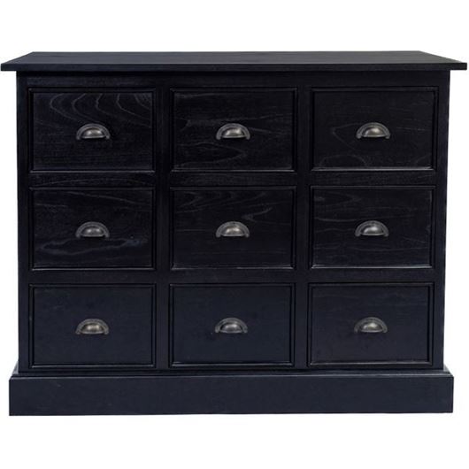 Picture of JONES chest of 9 drawers black
