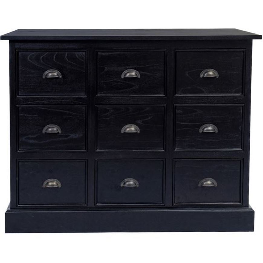 Picture of JONES chest of 9 drawers black