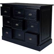 Picture of JONES chest of 9 drawers black