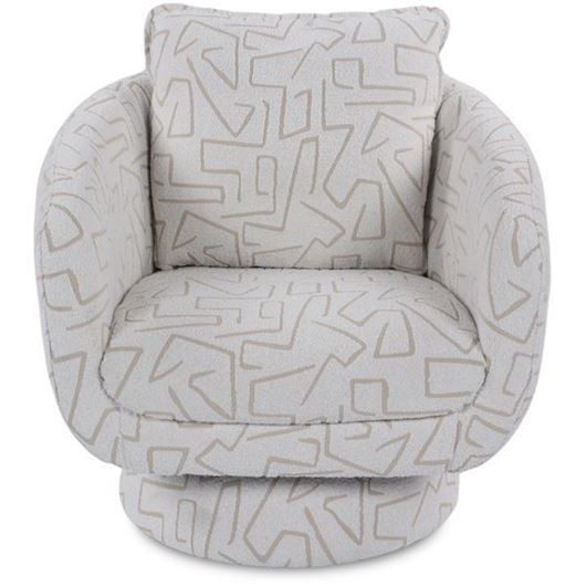 Picture of BOLZA swivel armchair white