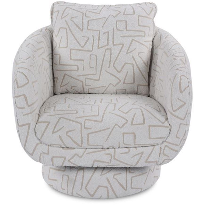 Picture of BOLZA swivel armchair white