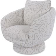 Picture of BOLZA swivel armchair white