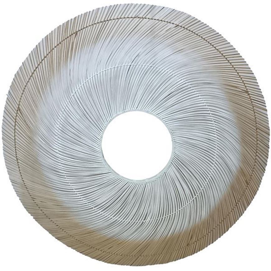 Picture of SUN wall mirror natural/white - dia 120cm