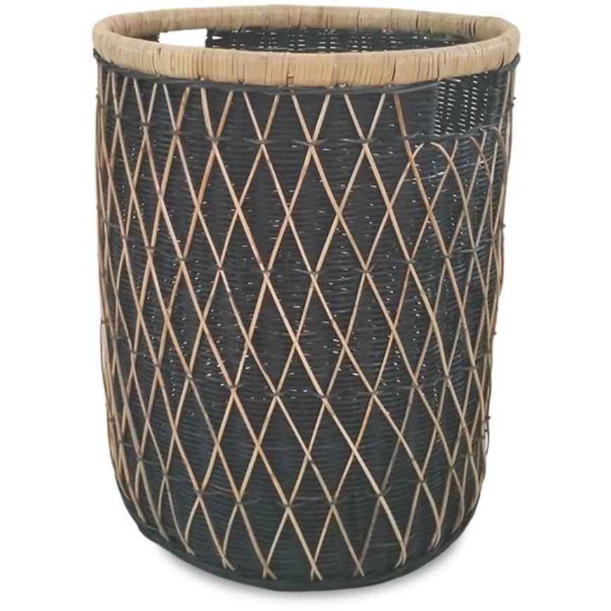 Picture of KRISS basket natural/black set of 2