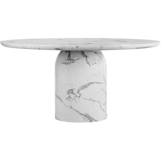 Picture of ALABASTER dining table white - dia 150cm