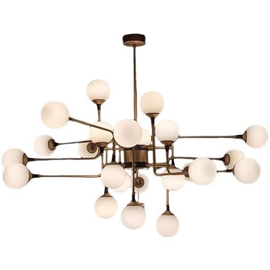 Picture of ARIANA pendant lamp white/gold - dia165cm