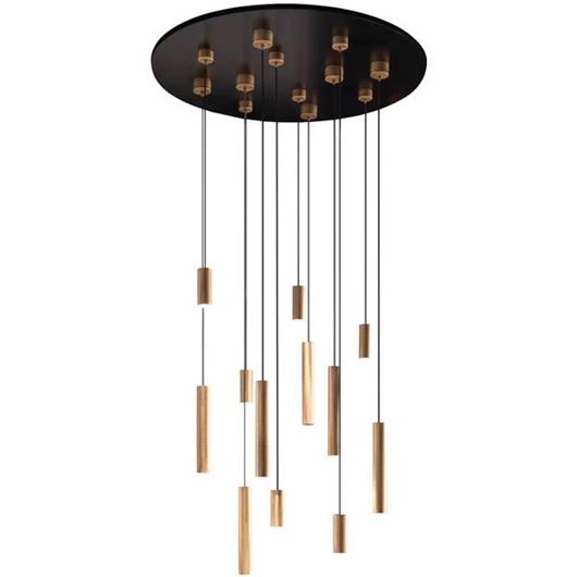 Picture of RAIN pendant lamp bronze / black -dia 50cm