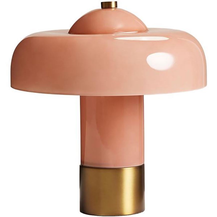Picture of CANDY table lamp pink/brass - H32cm