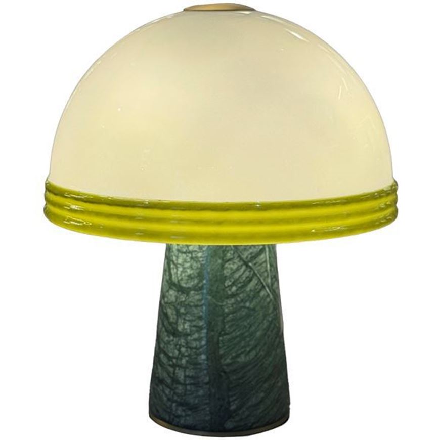 Picture of ENOKI table lamp white/green -H40cm