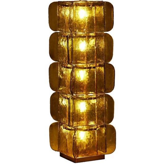 Picture of SHITAKI floor lamp green/brass -H140cm