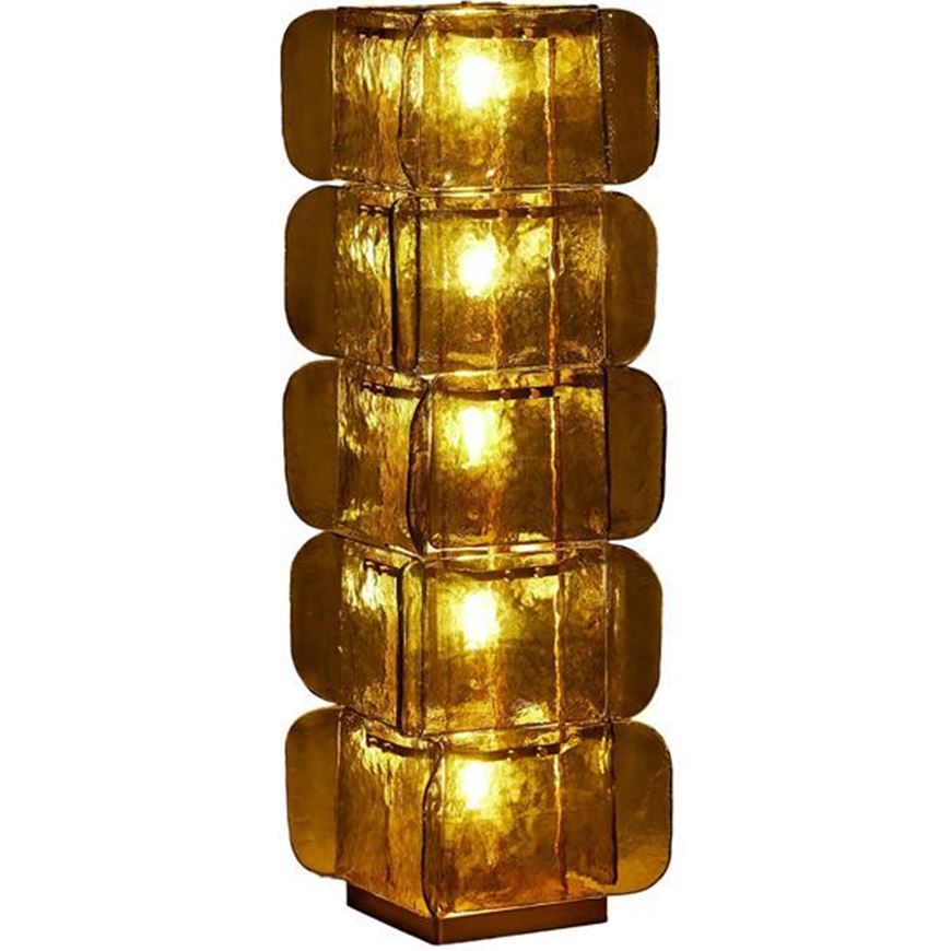 Picture of SHITAKI floor lamp green/brass -H140cm