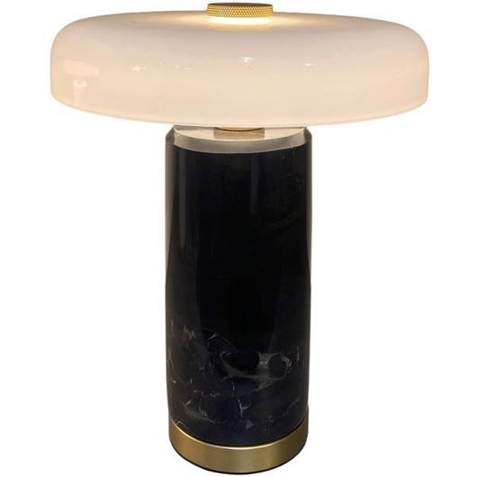 Picture of KAIA table lamp white/black -H21cm