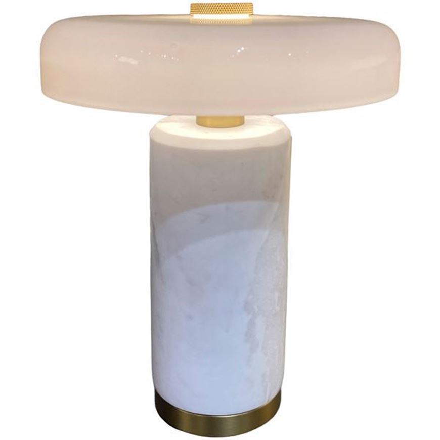 Picture of KAIA table lamp white/white -H21cm