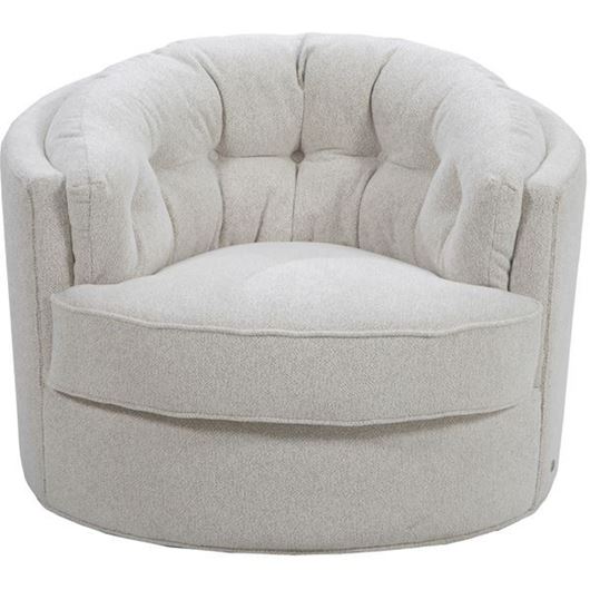 Picture of NIGHT swivel armchair white