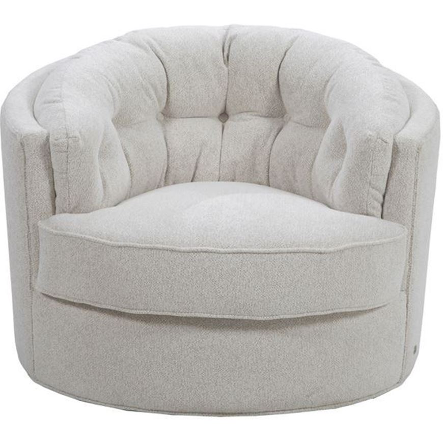 Picture of NIGHT swivel armchair white