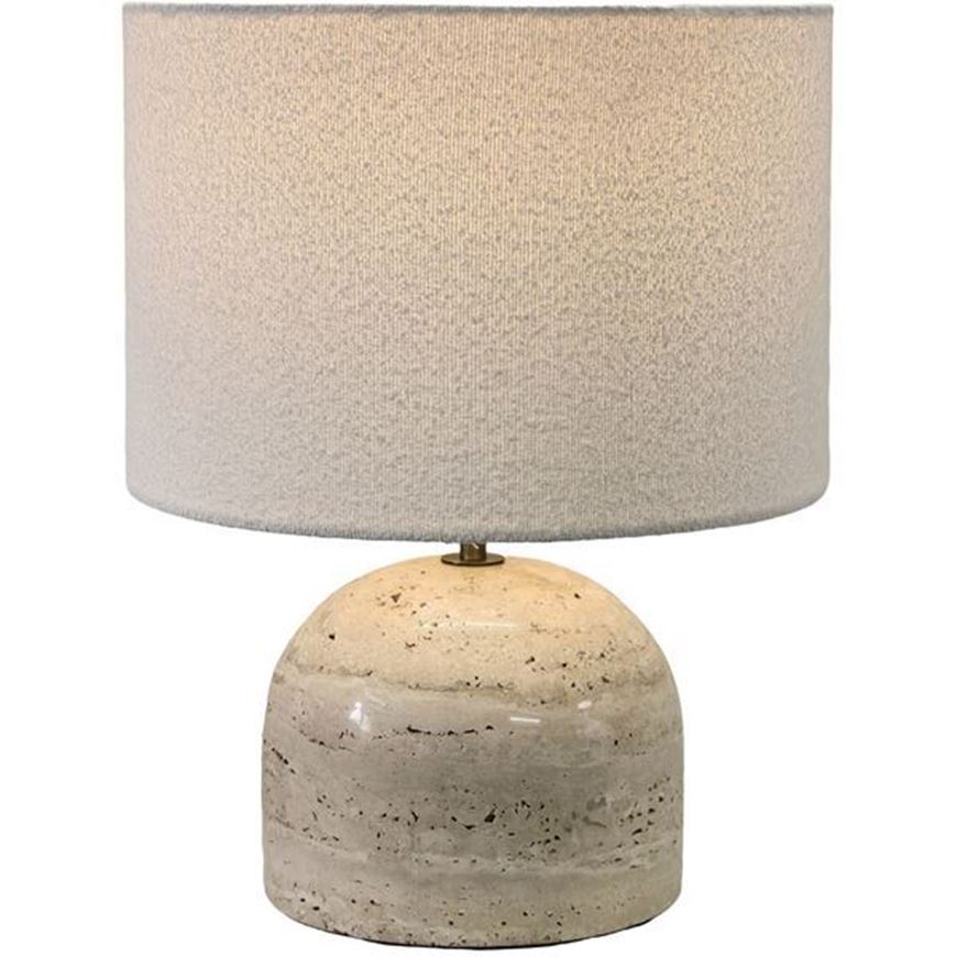 Picture of ALLICANTE table lamp white/natural -H51cm