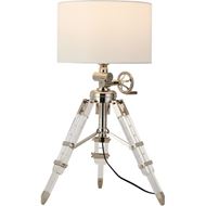 Picture of TELESCOPE table lamp white/chrome -H81cm
