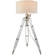 Picture of TELESCOPE floor lamp white/chrome -H195cm