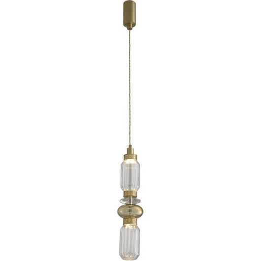 Picture of ASTEROPE V pendant lamp clear/gold - dia 23cm