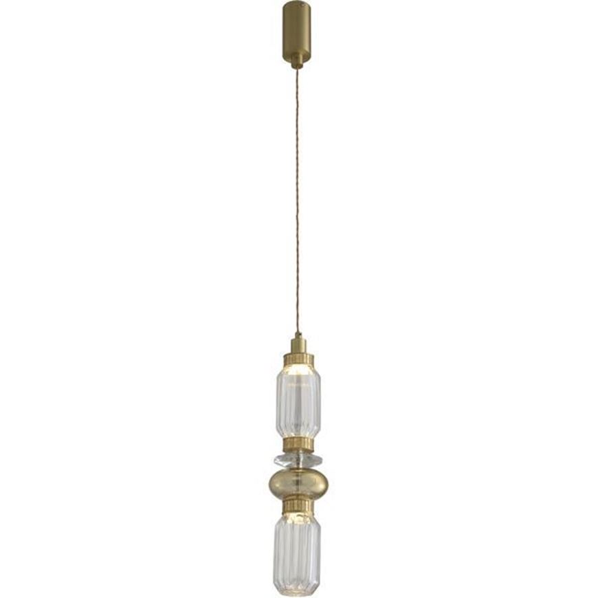 Picture of ASTEROPE V pendant lamp clear/gold - dia 23cm
