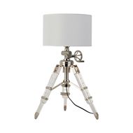 Picture of TELESCOPE table lamp white/chrome -H81cm