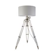 Picture of TELESCOPE floor lamp white/chrome -H195cm
